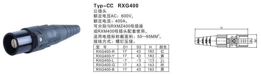 400A单芯大电流犀牛插